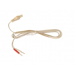 Fil double pour connexion à 2 électrodes à broches, branchement fiche ovale